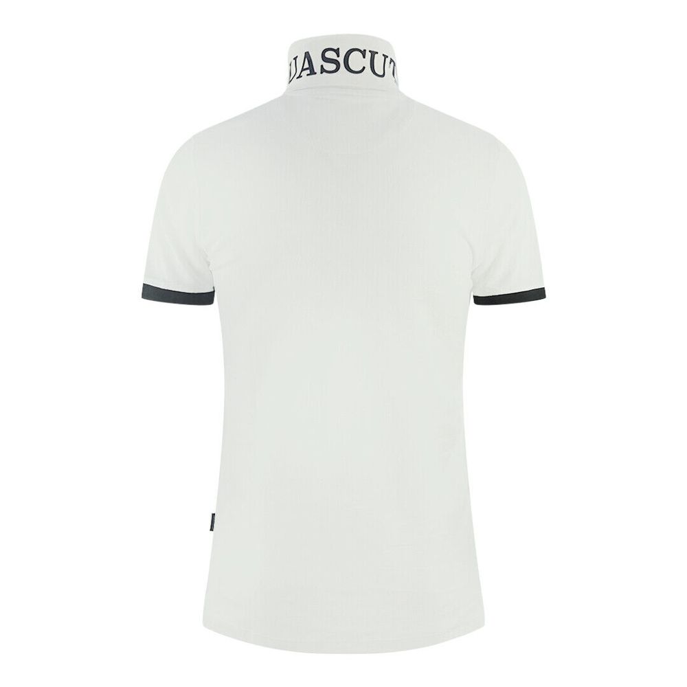 Aquascutum White Cotton Polo Shirt LUNESCAPE