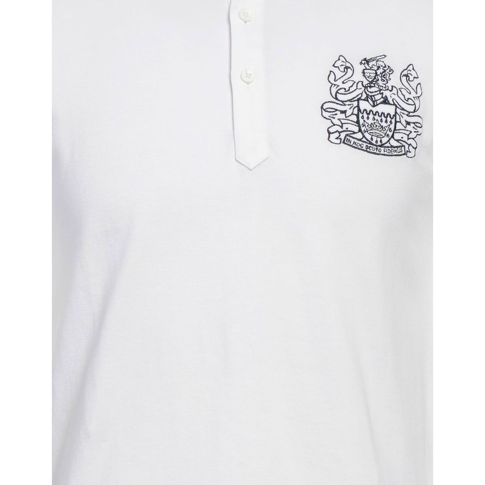 Aquascutum White Cotton Polo Shirt LUNESCAPE