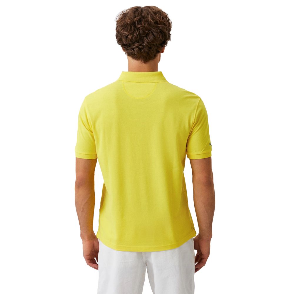La Martina Yellow Cotton Polo Shirt LUNESCAPE