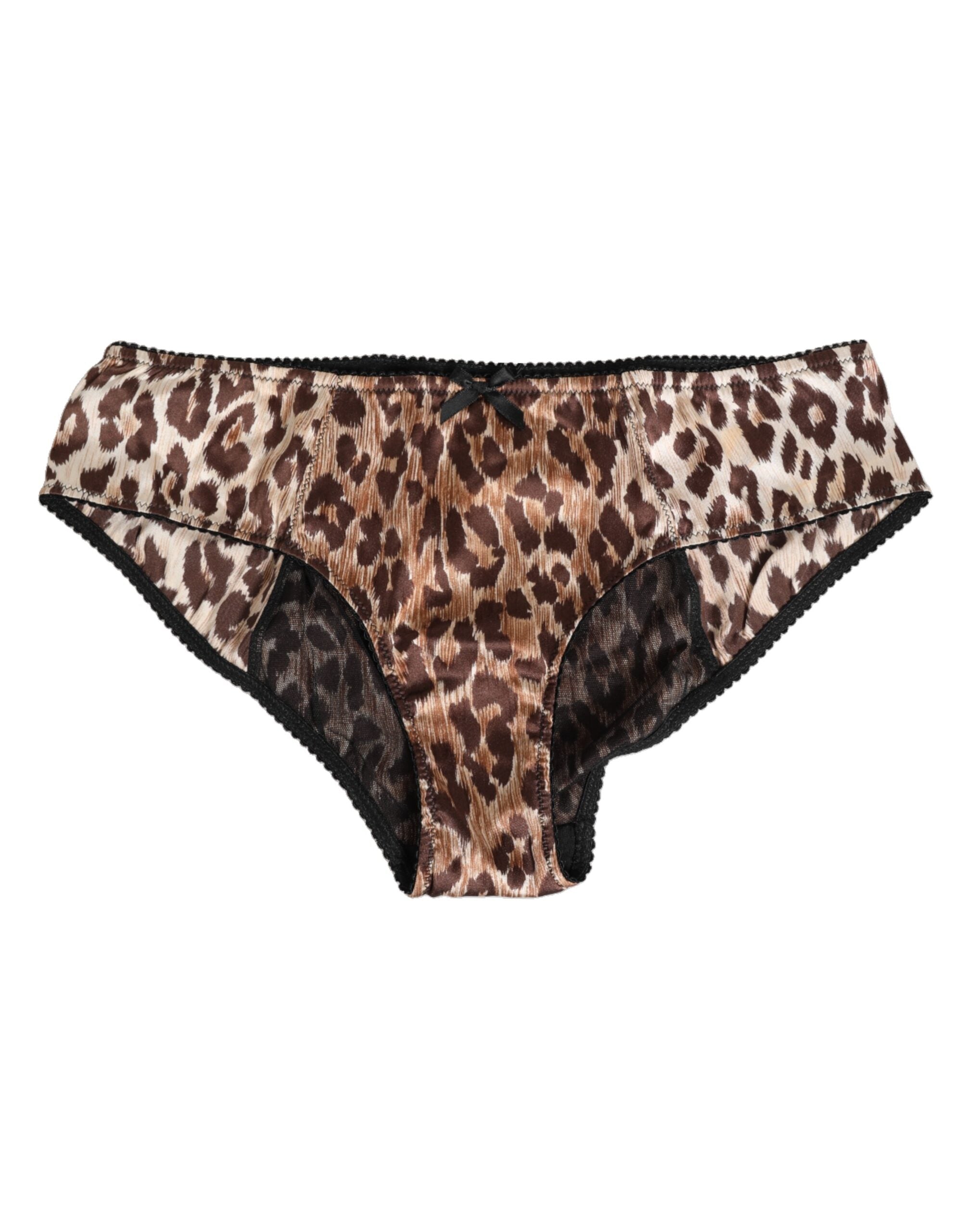 Dolce & Gabbana Multicolor Leopard Print Girdle Panty Underwear LUNESCAPE