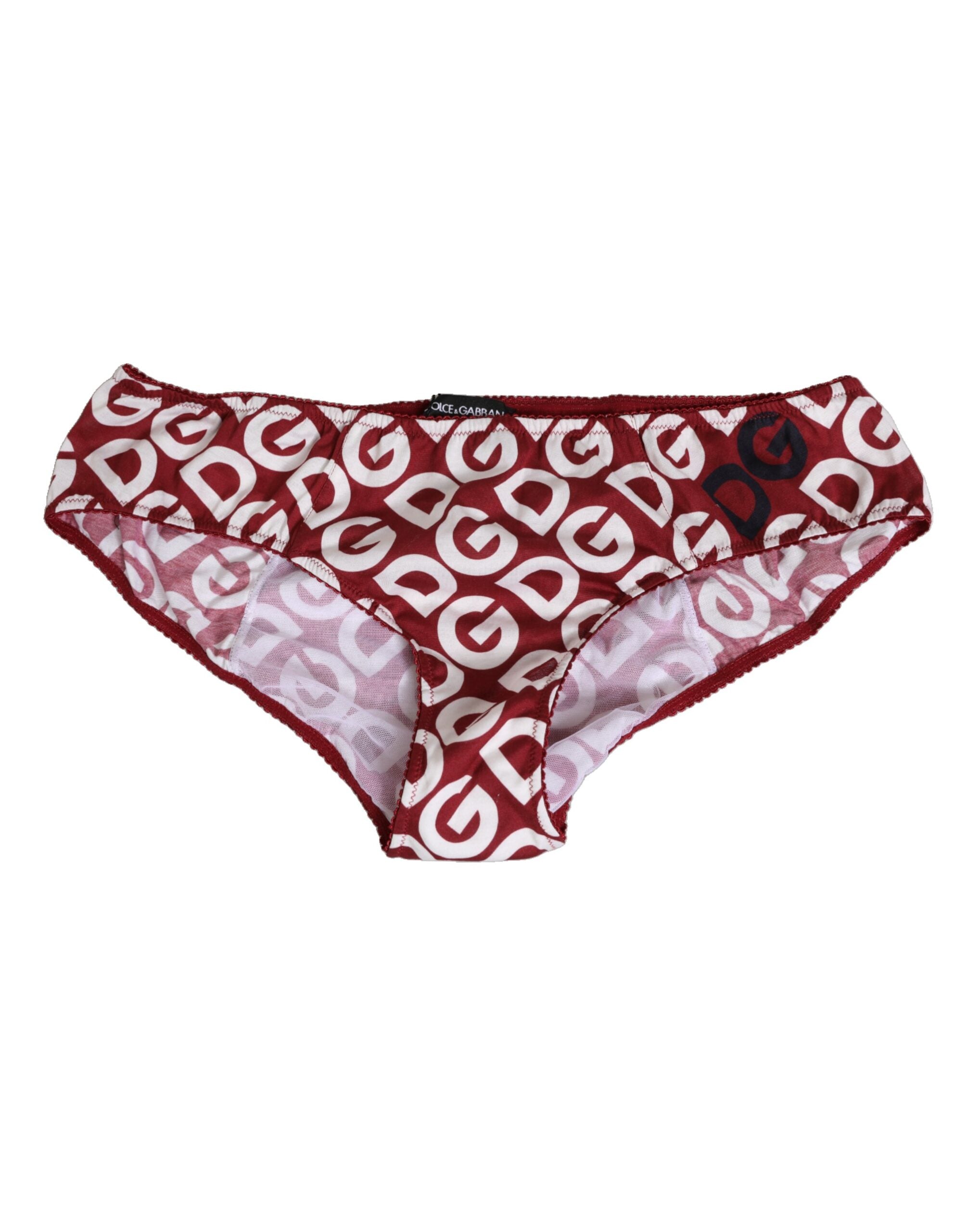 Dolce & Gabbana Bordeaux DG Logo Slip Bottom Brief Underwear LUNESCAPE