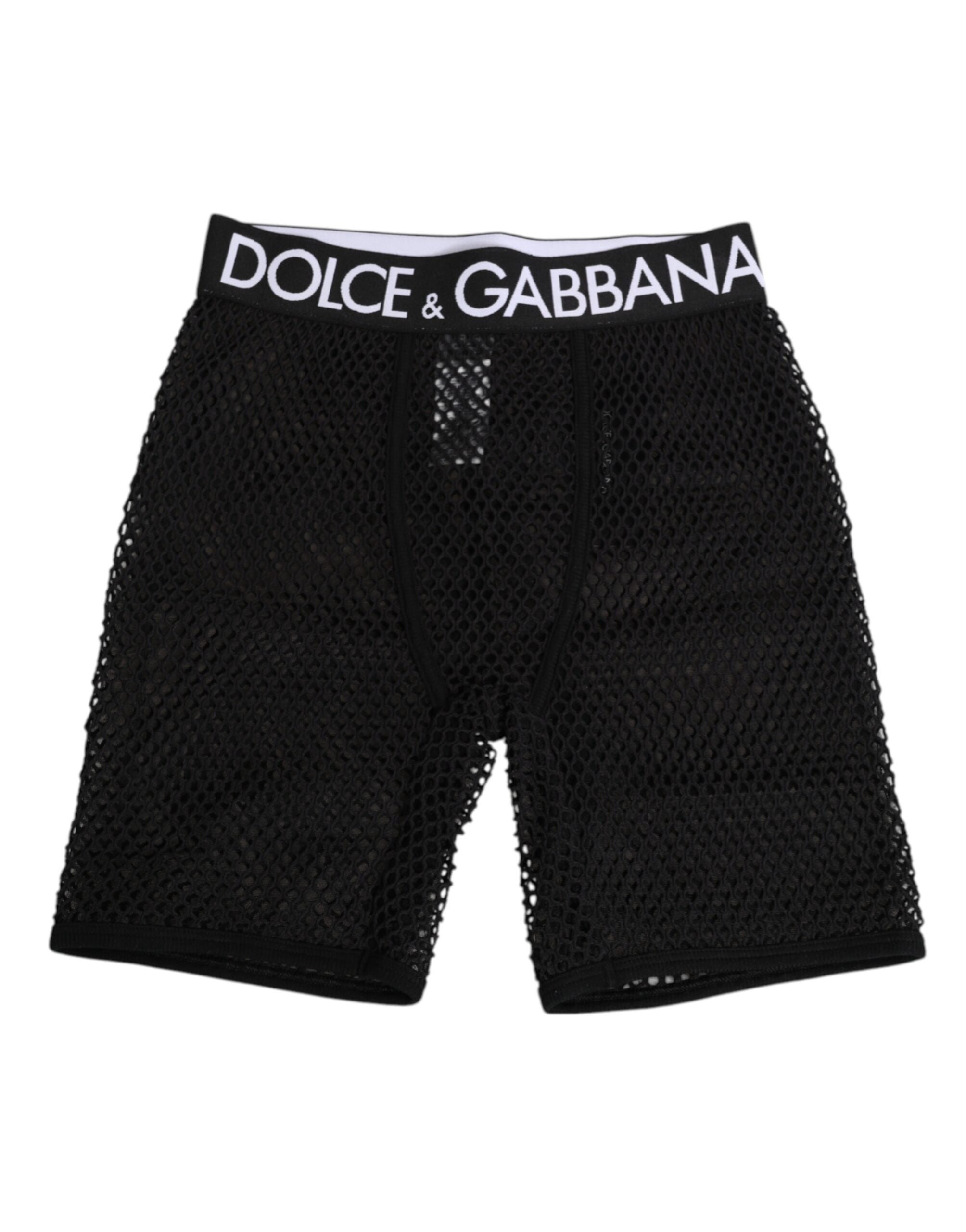 Dolce & Gabbana Black Cotton Logo Shorts Midi Trouser Underwear LUNESCAPE