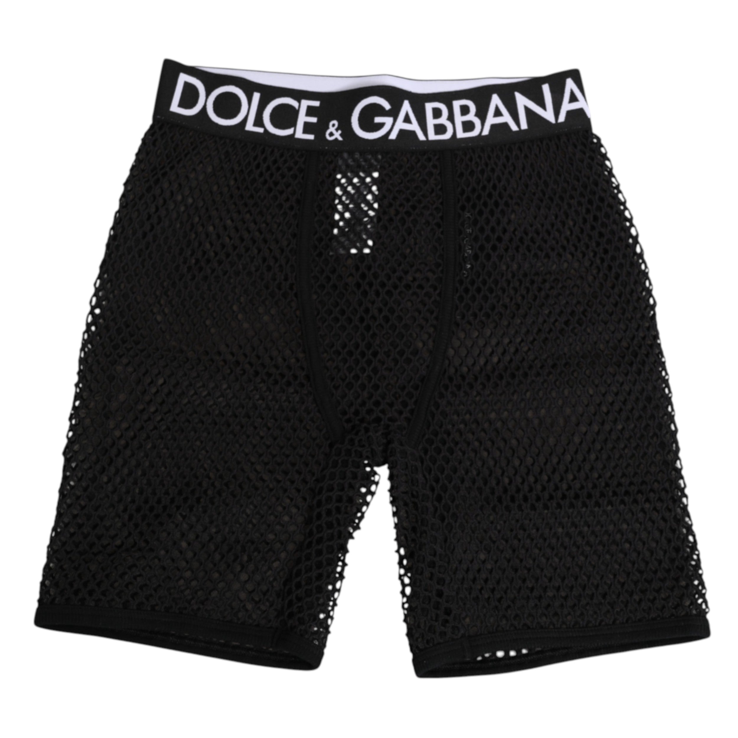 Dolce & Gabbana Black Cotton Logo Shorts Midi Trouser Underwear LUNESCAPE