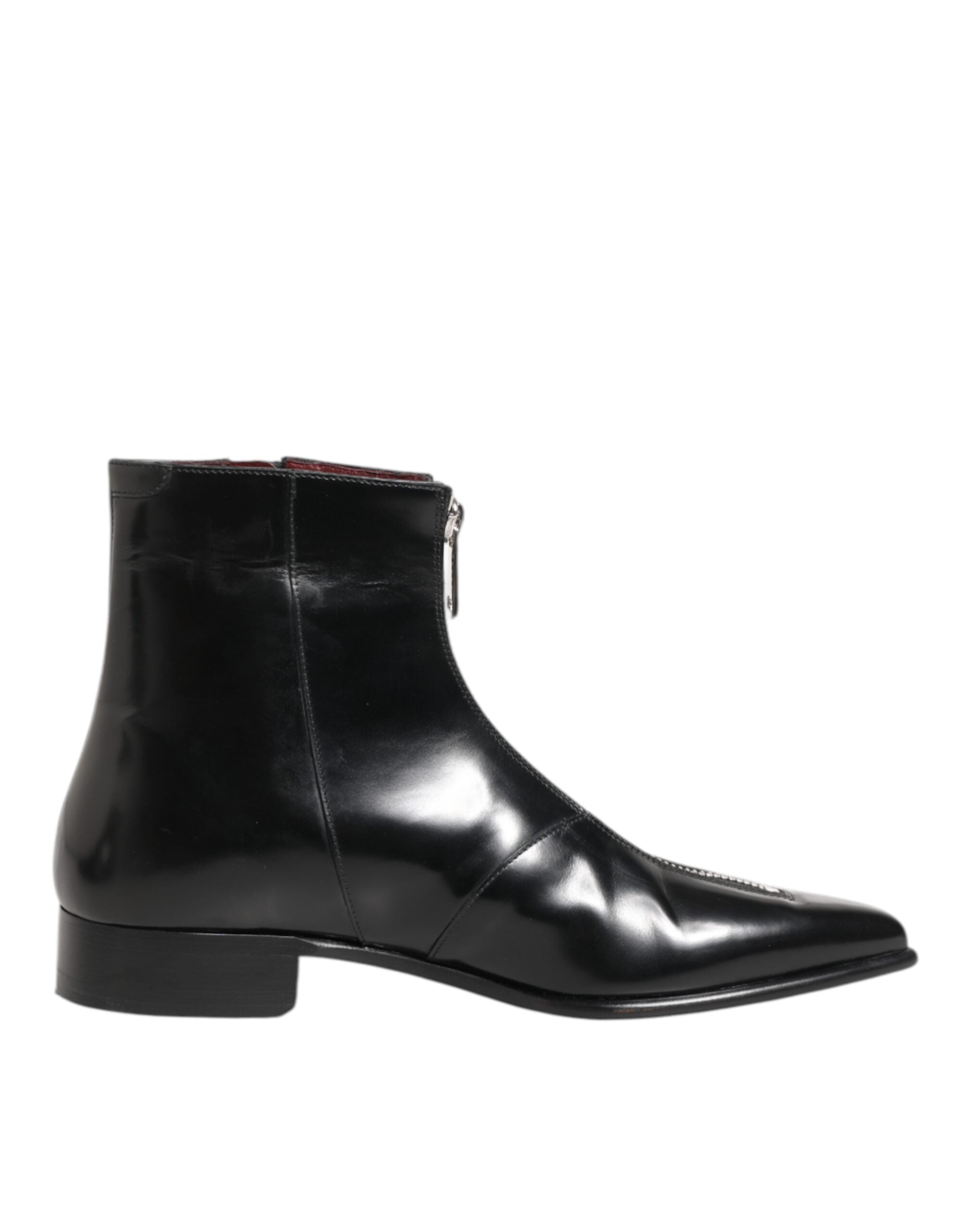 Dolce & Gabbana Black Calfskin Leather Men SHORT Boots Shoes LUNESCAPE