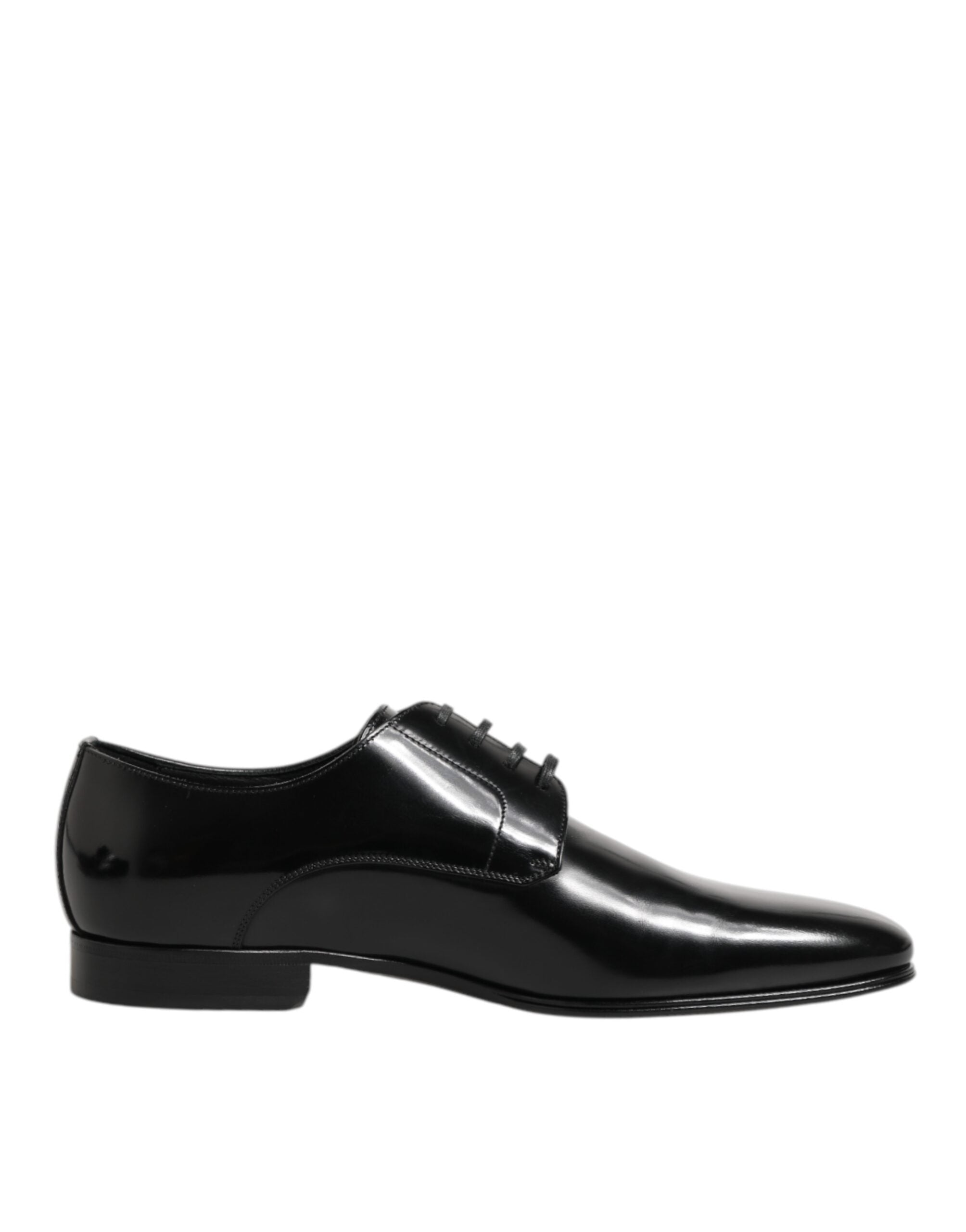 Dolce & Gabbana Black Calfskin Leather Derby Men Dress Shoes LUNESCAPE