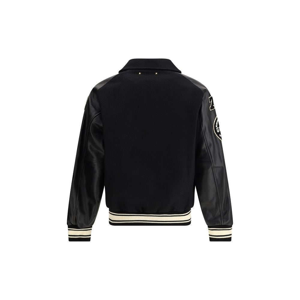 Golden Goose Black Fleece Wool Bomber LUNESCAPE