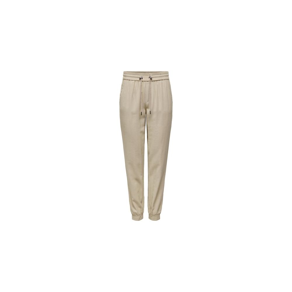 Only Beige Viscose Pant LUNESCAPE