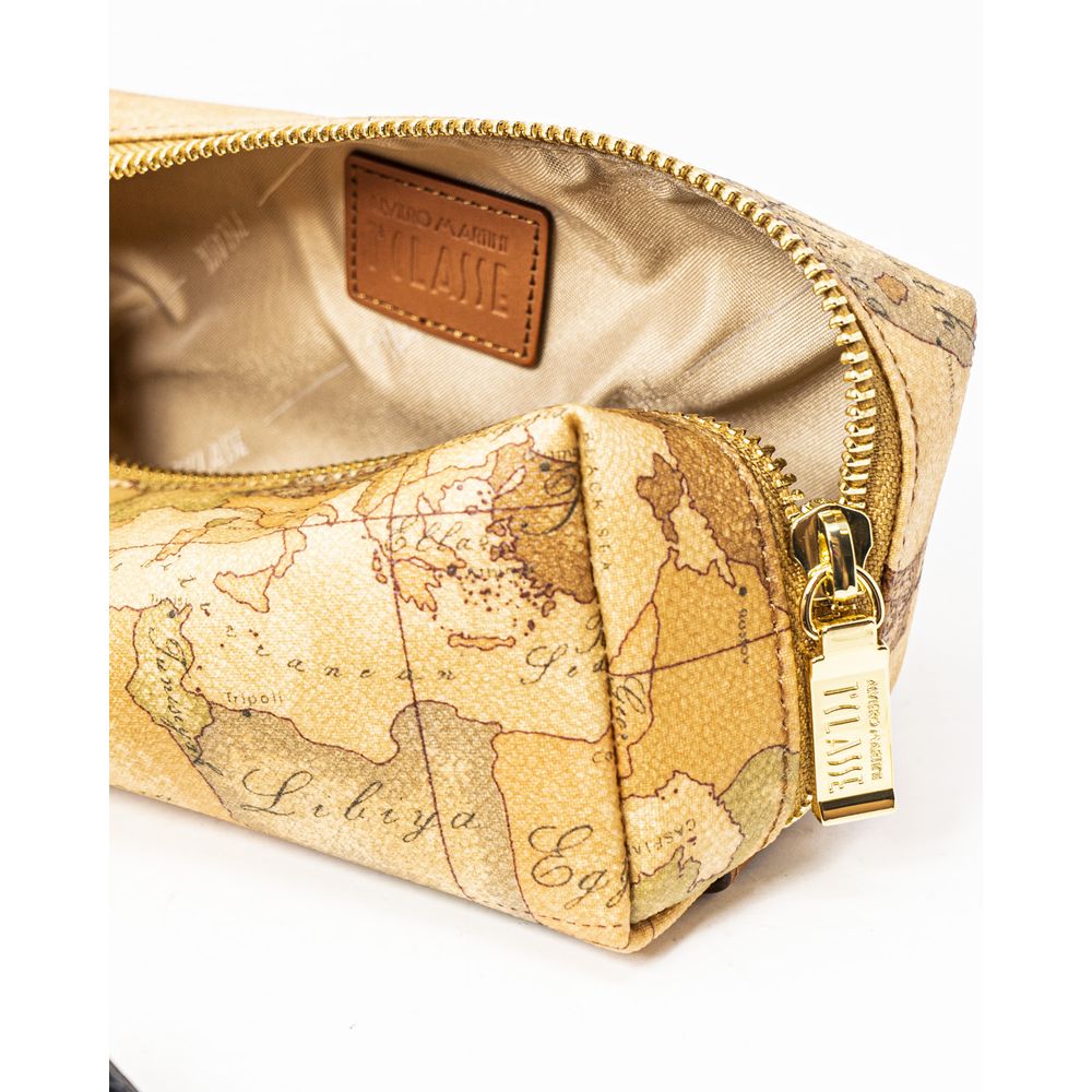 Alviero Martini Prima Classe Beige Cotton Clutch Bag LUNESCAPE