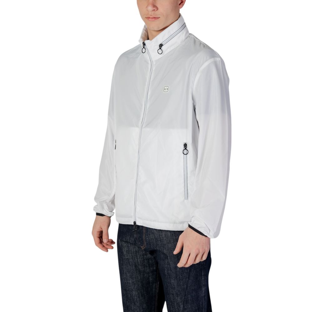 Armani Exchange White Polyester Jackets & Coat LUNESCAPE