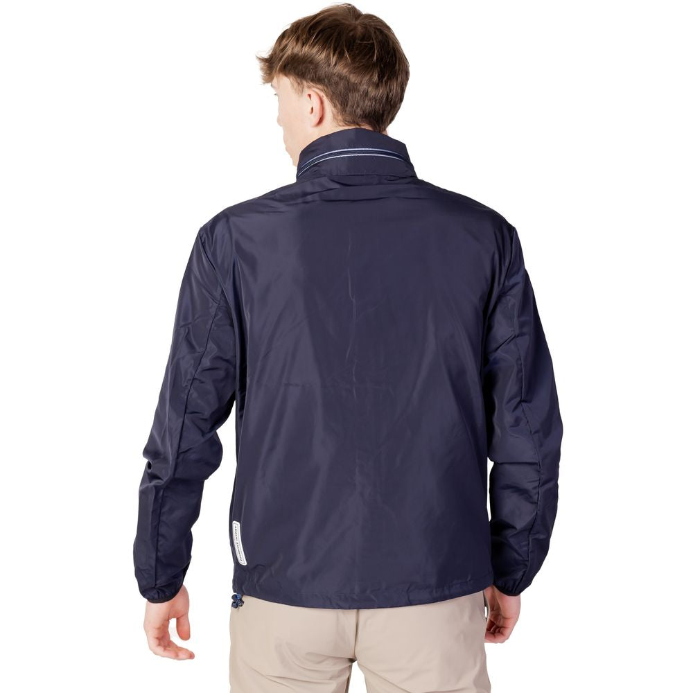 Armani Exchange Blue Polyester Jackets & Coat LUNESCAPE