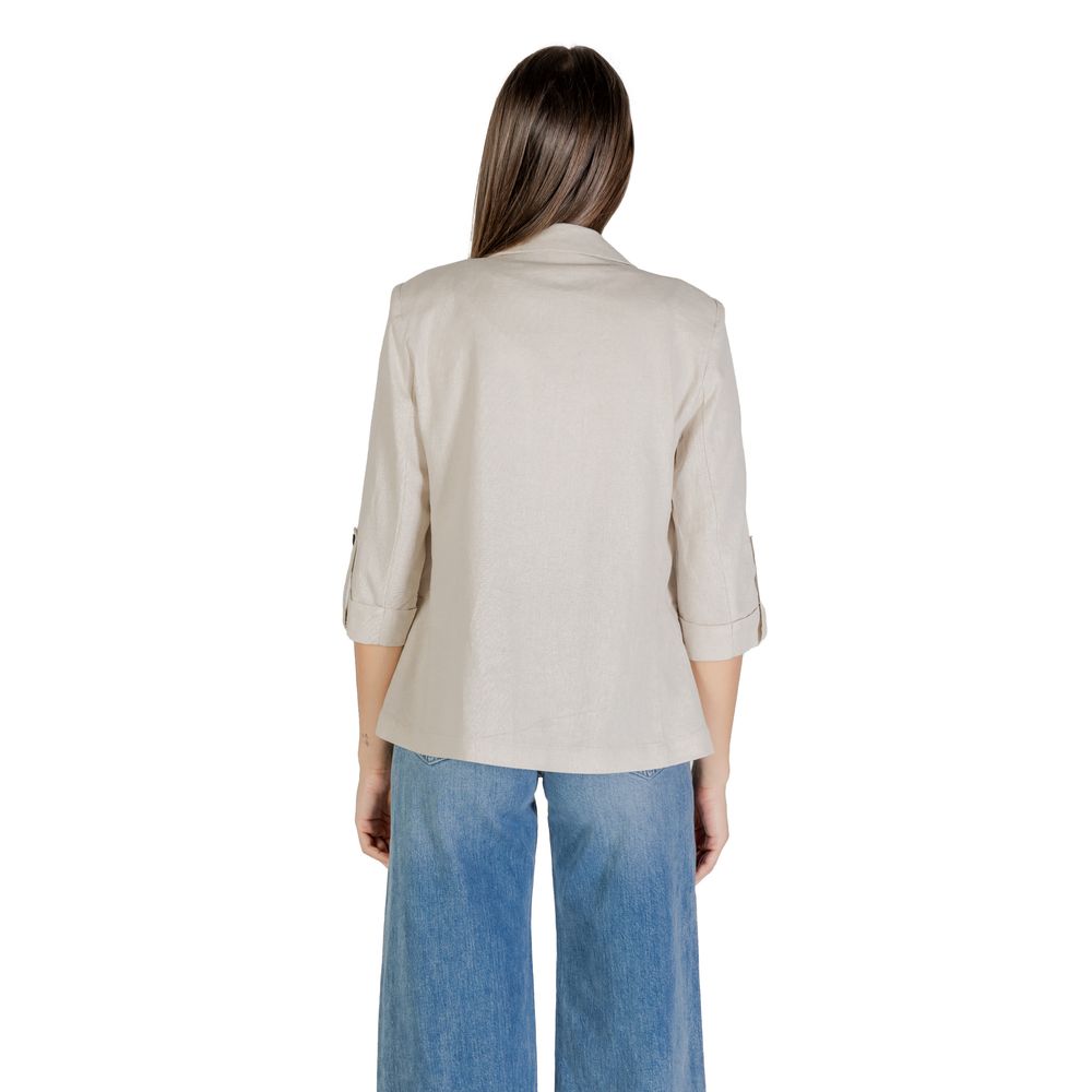 Only Beige Linen Blazer LUNESCAPE