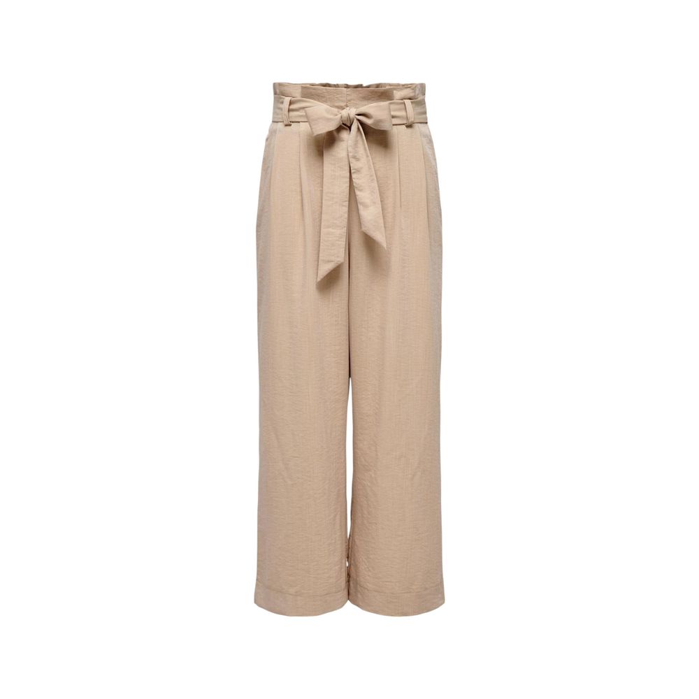 Only Beige Viscose Pant LUNESCAPE