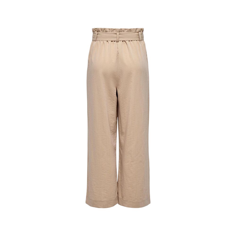Only Beige Viscose Pant LUNESCAPE