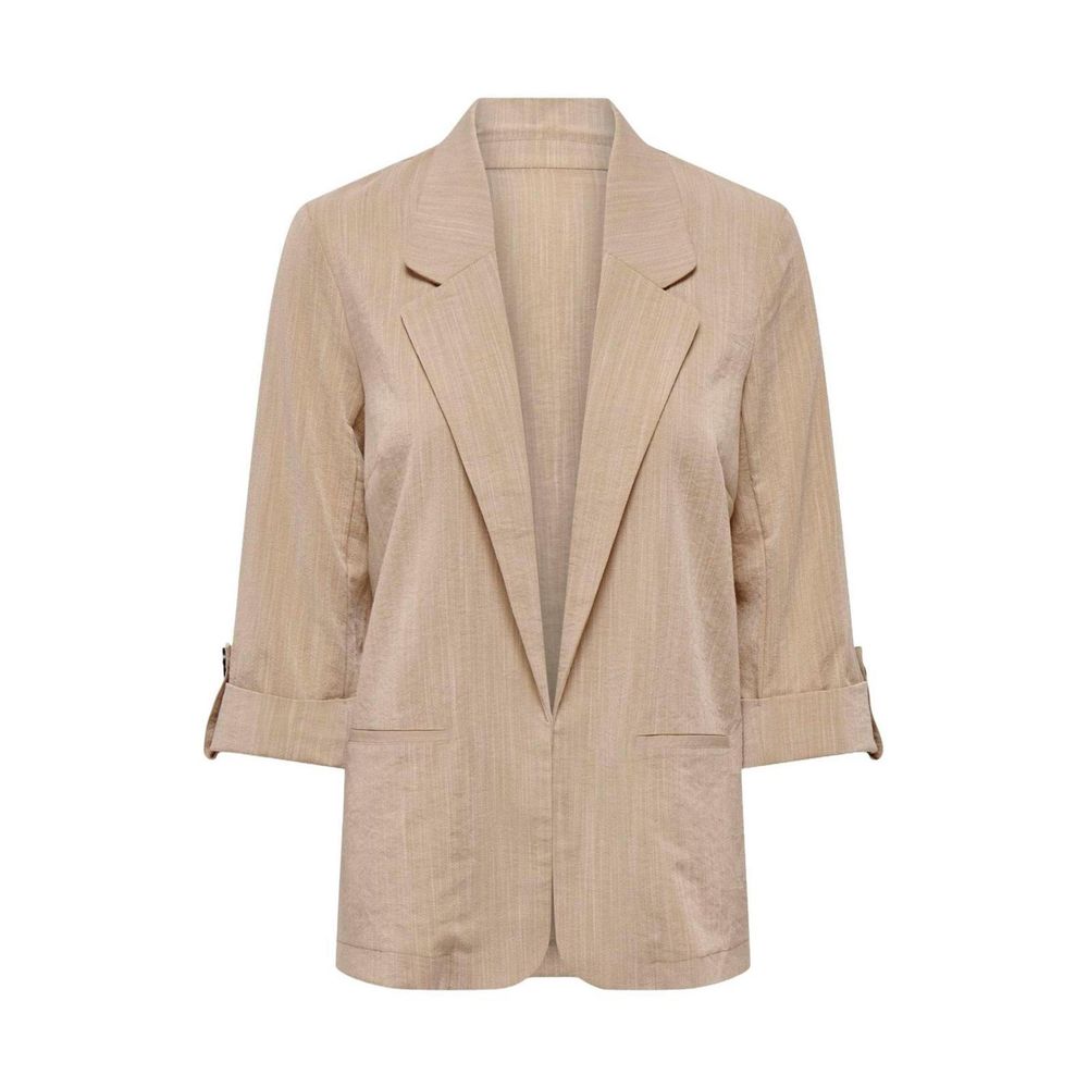 Only Beige Viscose Blazer LUNESCAPE