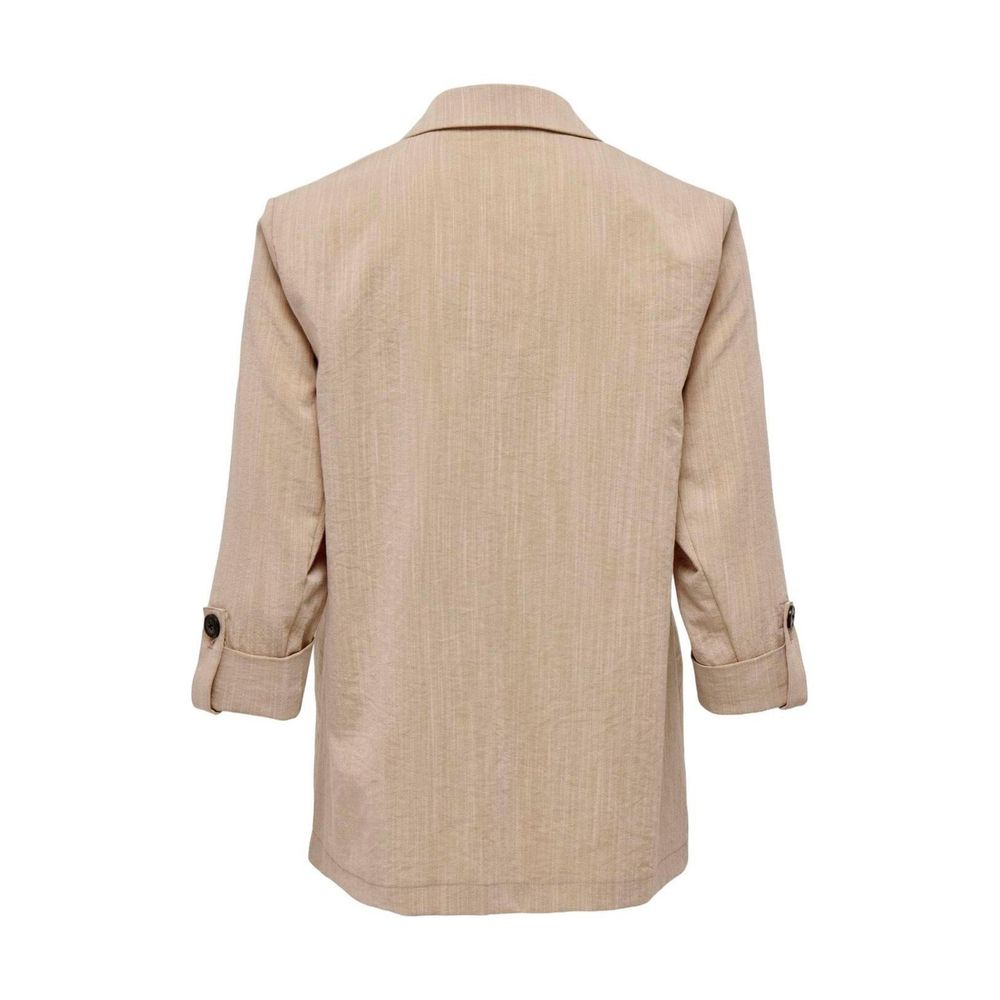Only Beige Viscose Blazer LUNESCAPE