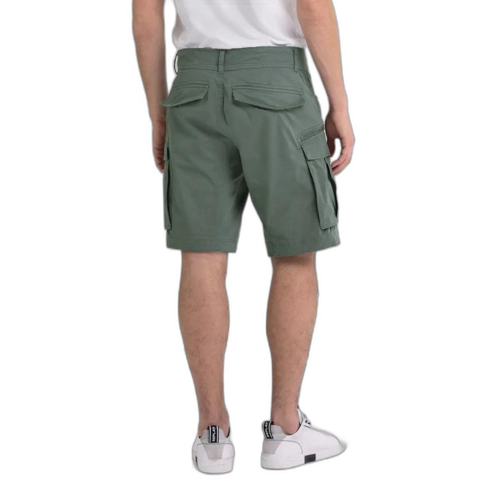 Replay Green Cotton Bermuda LUNESCAPE