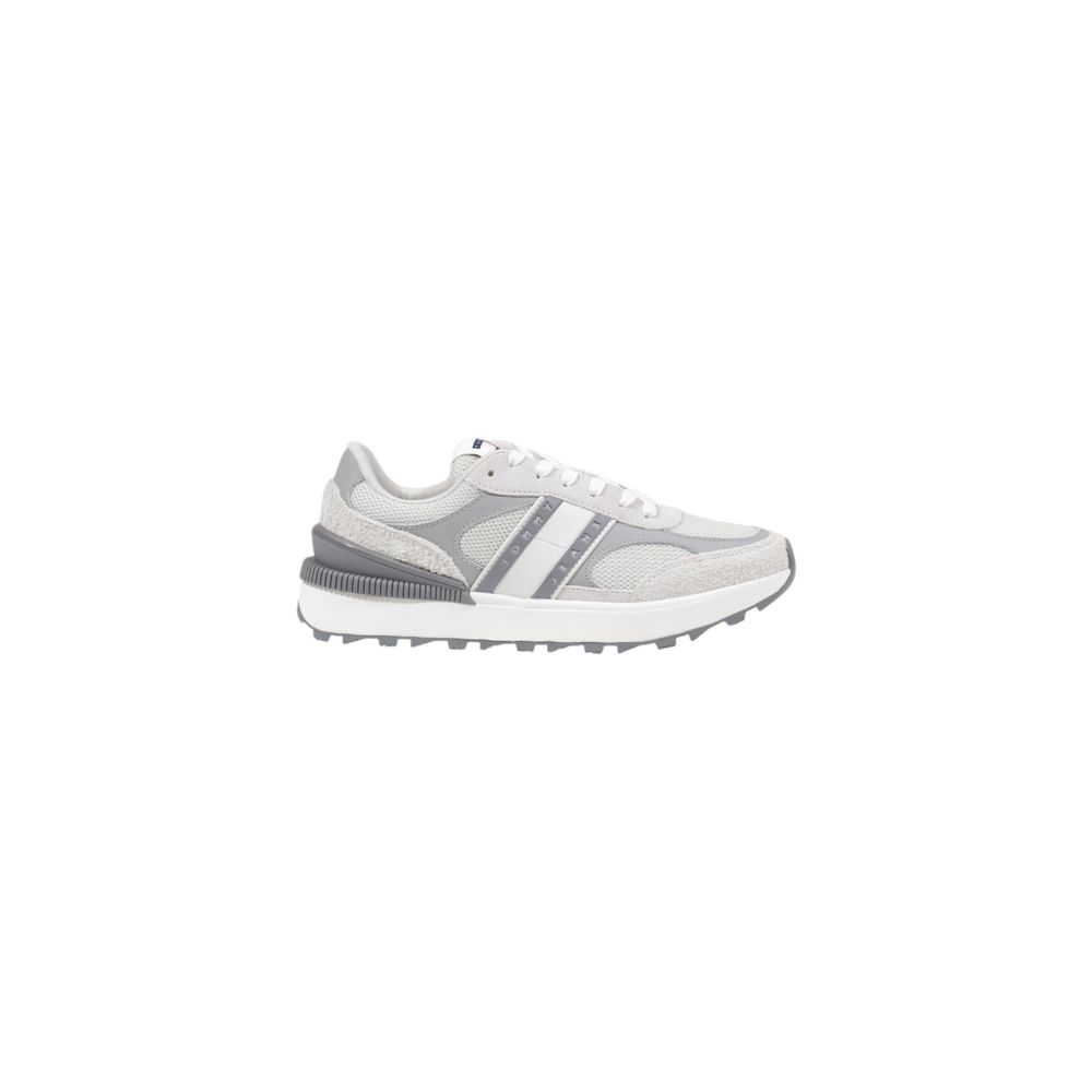 Tommy Hilfiger Jeans Gray Suede Leather Athletic Sneakers