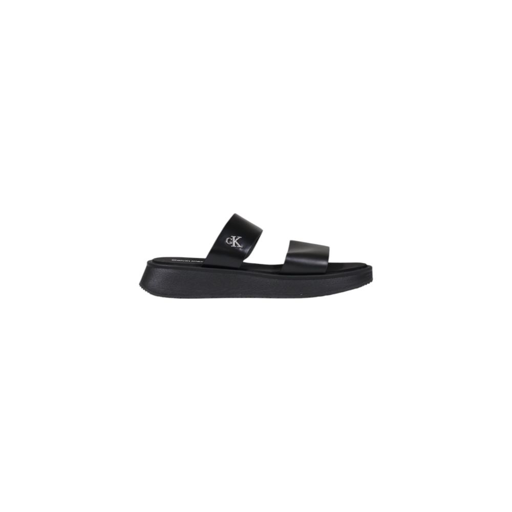 Calvin Klein Jeans Black Leather Sandal LUNESCAPE