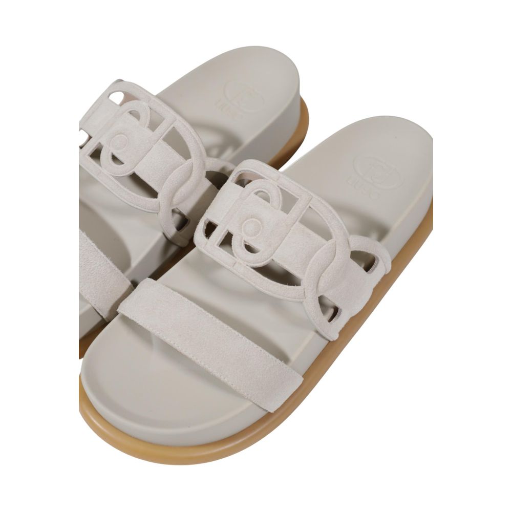 Liu Jo Gray Leather Sandal LUNESCAPE