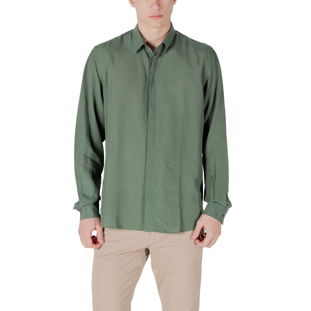 Antony Morato Green Lyocell Shirt LUNESCAPE