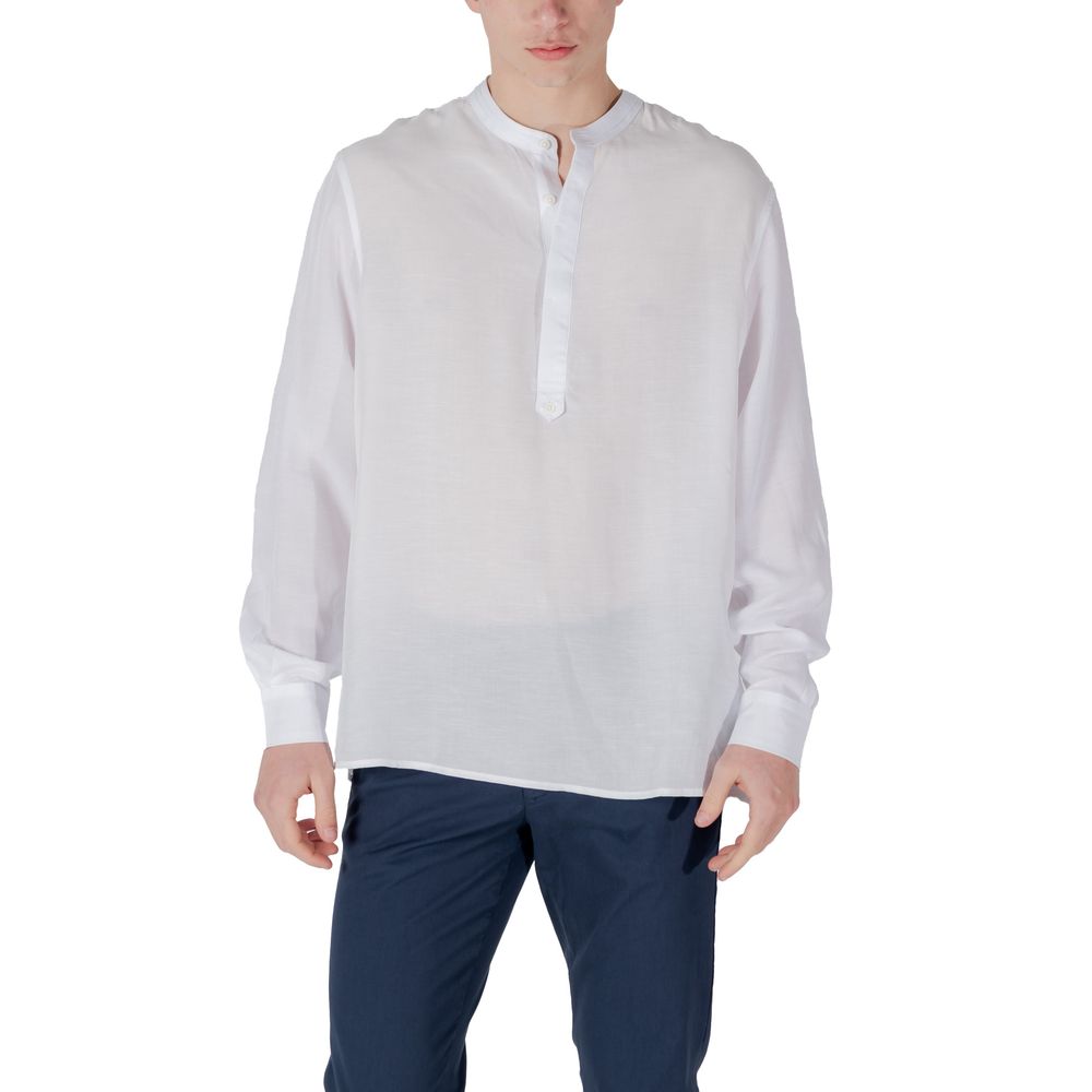 Antony Morato White Lyocell Shirt LUNESCAPE
