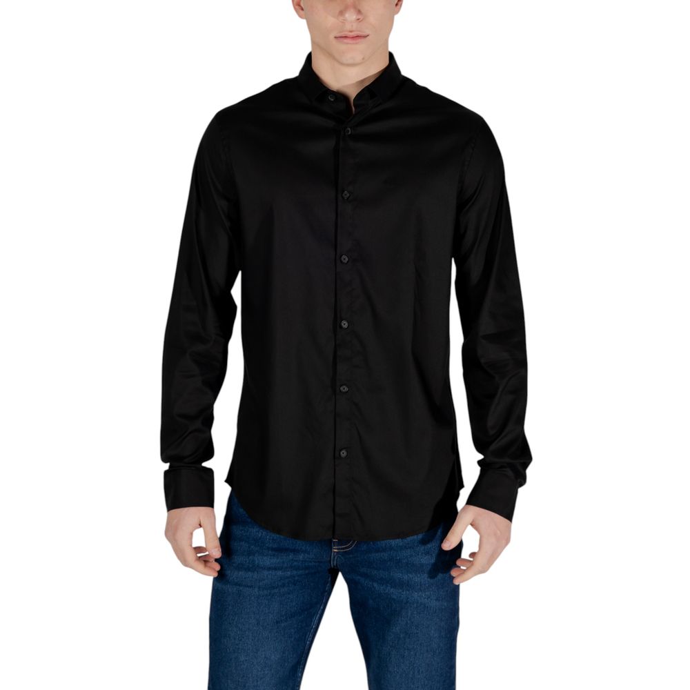 Armani Exchange Black Lyocell Shirt LUNESCAPE