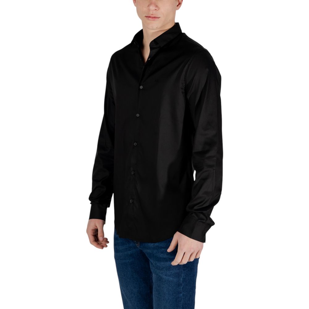 Armani Exchange Black Lyocell Shirt LUNESCAPE