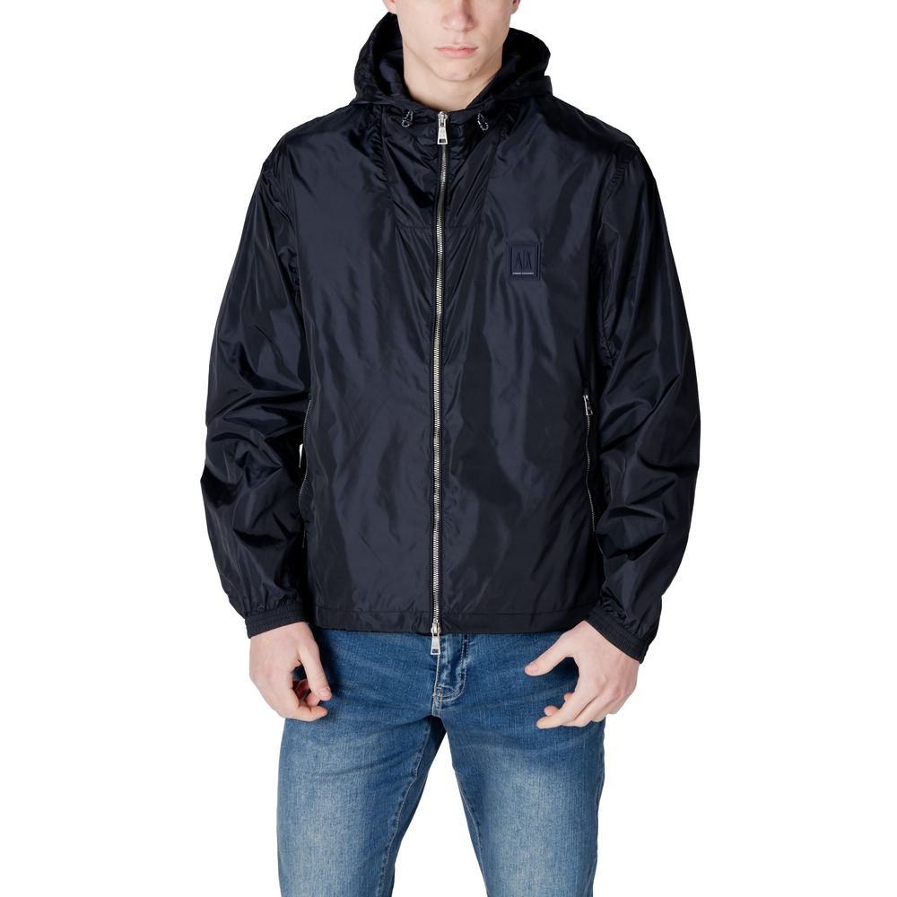 Armani Exchange Blue Polyamide Jackets & Coat LUNESCAPE