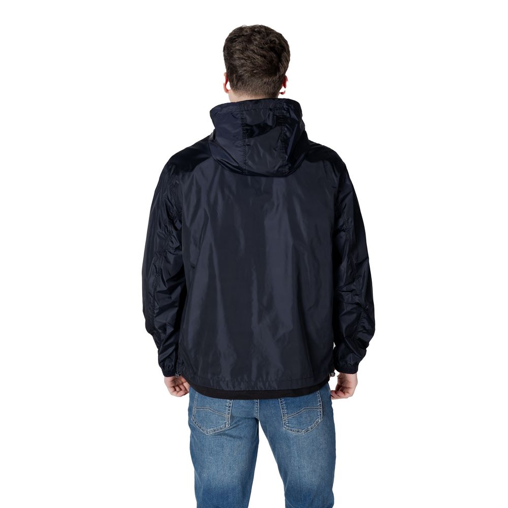 Armani Exchange Blue Polyamide Jackets & Coat LUNESCAPE