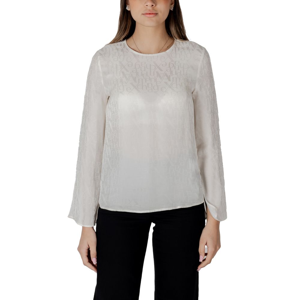 Armani Exchange Cream Viscose Blouse LUNESCAPE