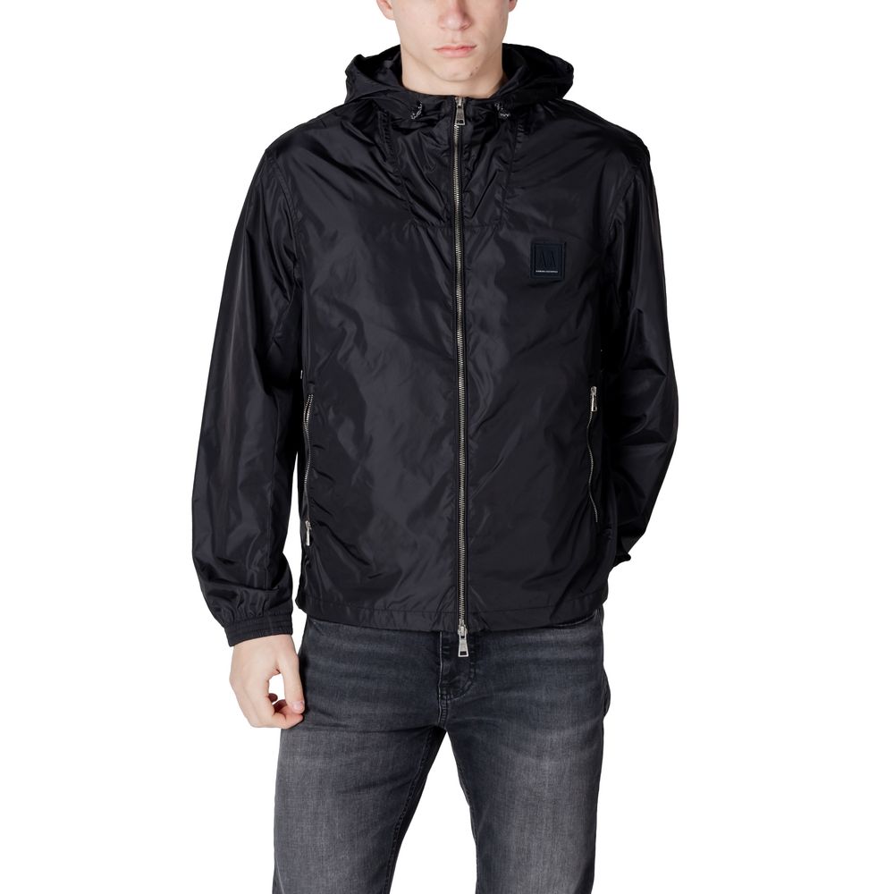Armani Exchange Black Polyamide Jackets & Coat LUNESCAPE