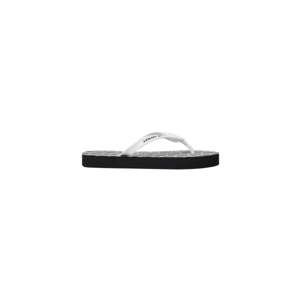 Armani Exchange Black And White Rubber Flip-Flop Sandal LUNESCAPE