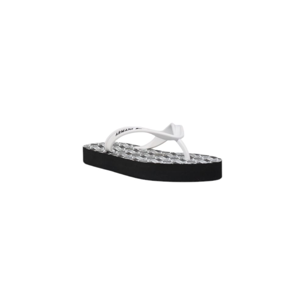 Armani Exchange Black And White Rubber Flip-Flop Sandal LUNESCAPE