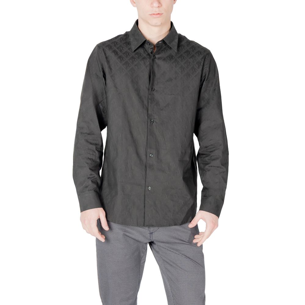 Armani Exchange Black Cotton Shirt LUNESCAPE