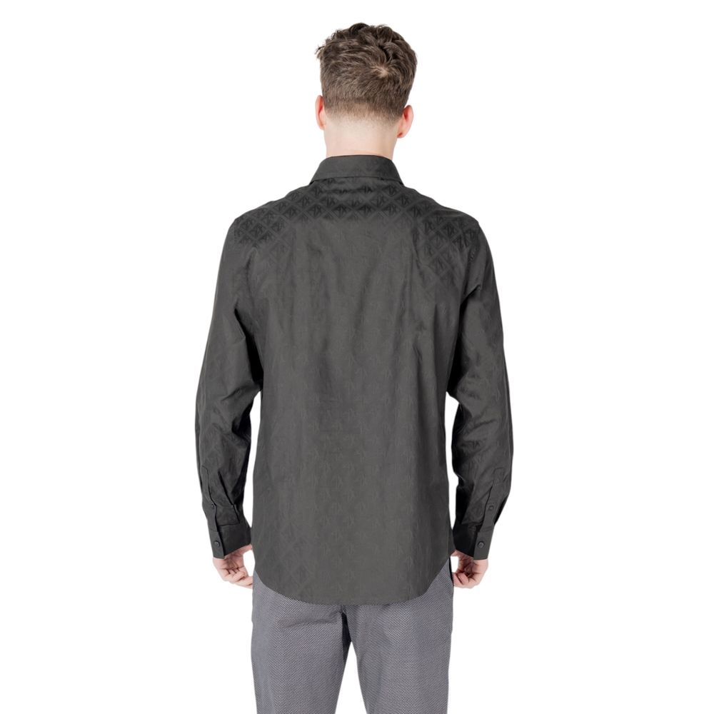 Armani Exchange Black Cotton Shirt LUNESCAPE
