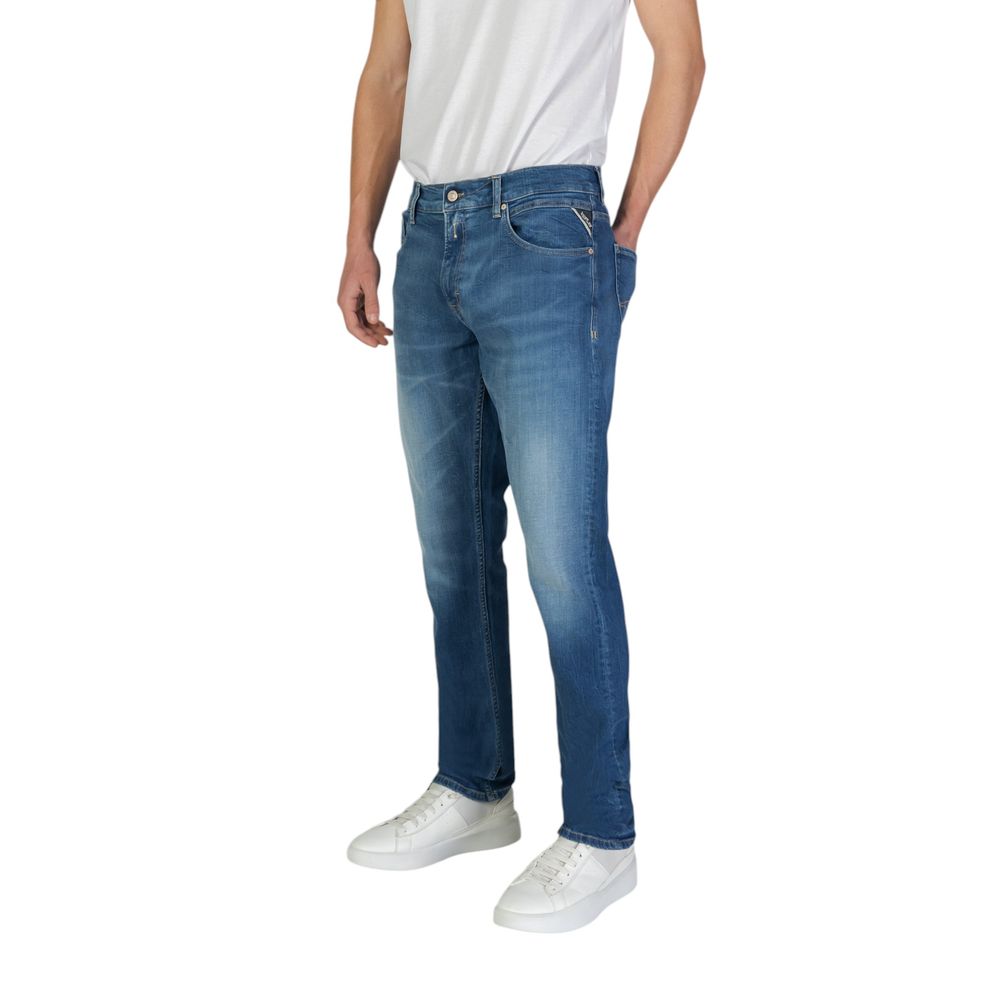 Replay Blue Cotton Slim Fit Jean LUNESCAPE