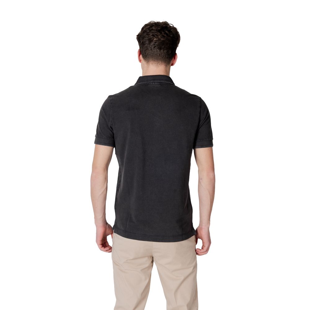 Replay Black Cotton Polo Shirt LUNESCAPE