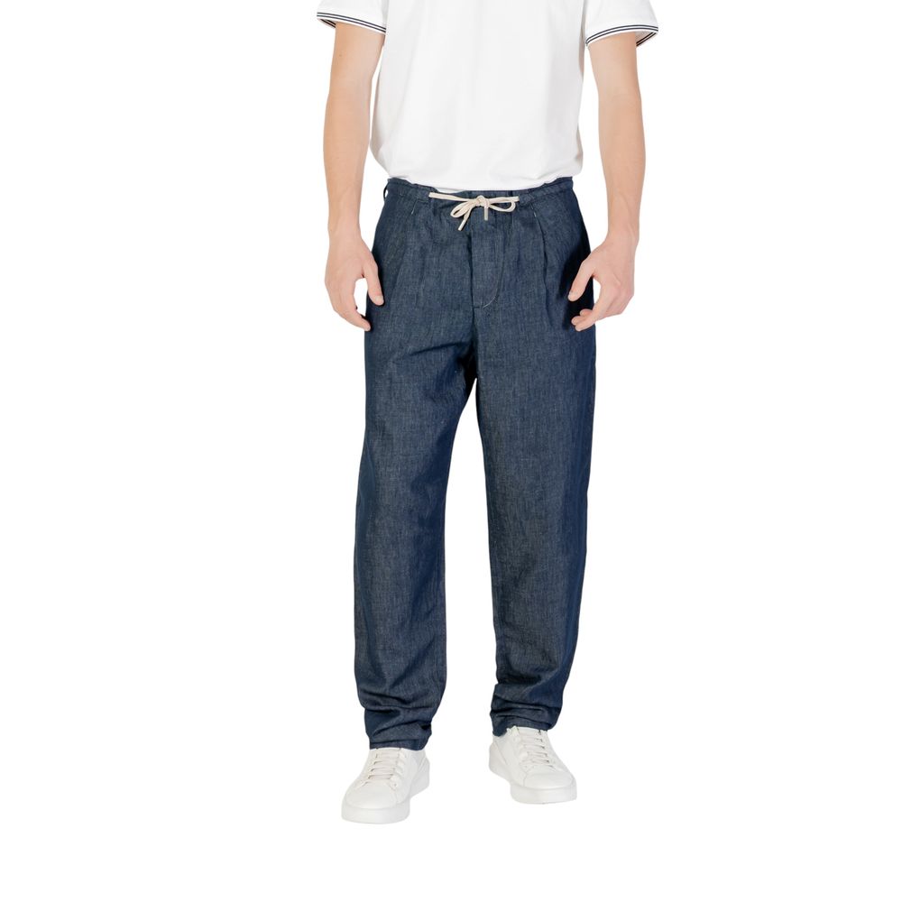 Replay Blue Cotton Pant LUNESCAPE