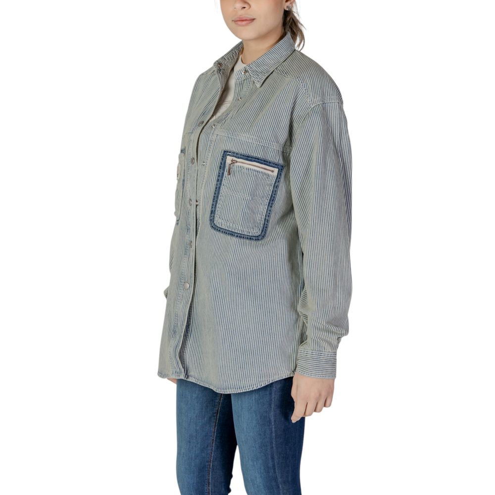 Replay Blue Cotton Shirt LUNESCAPE