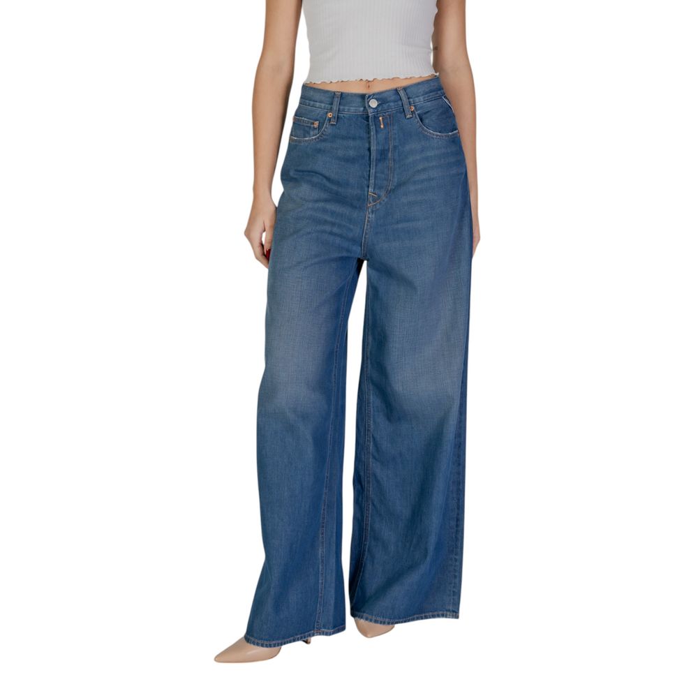 Replay Blue Cotton Bootcut Jean LUNESCAPE