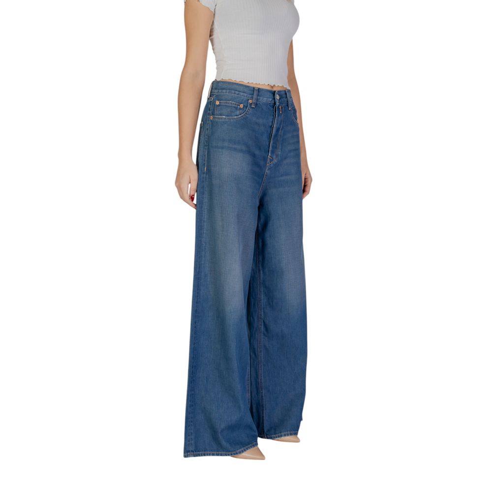 Replay Blue Cotton Bootcut Jean LUNESCAPE