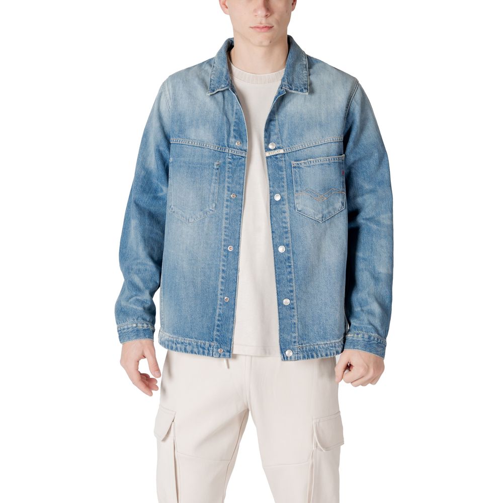 Replay Light Blue Cotton Shirt LUNESCAPE