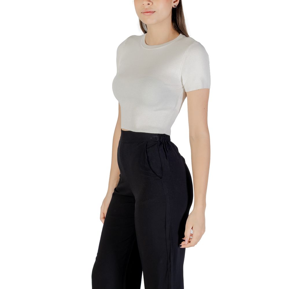 Jacqueline De Yong White Viscose Bodysuit