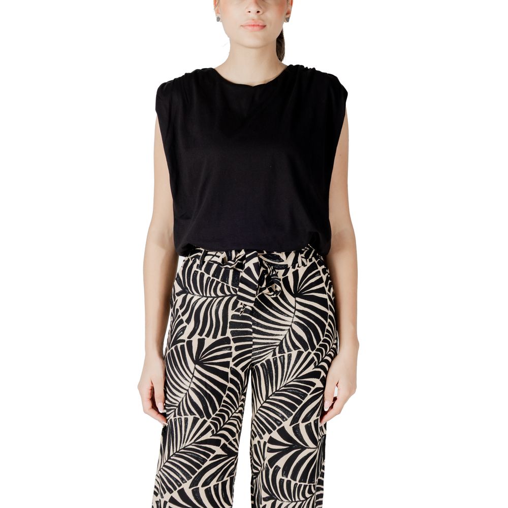 Jacqueline De Yong Black Cotton Top LUNESCAPE