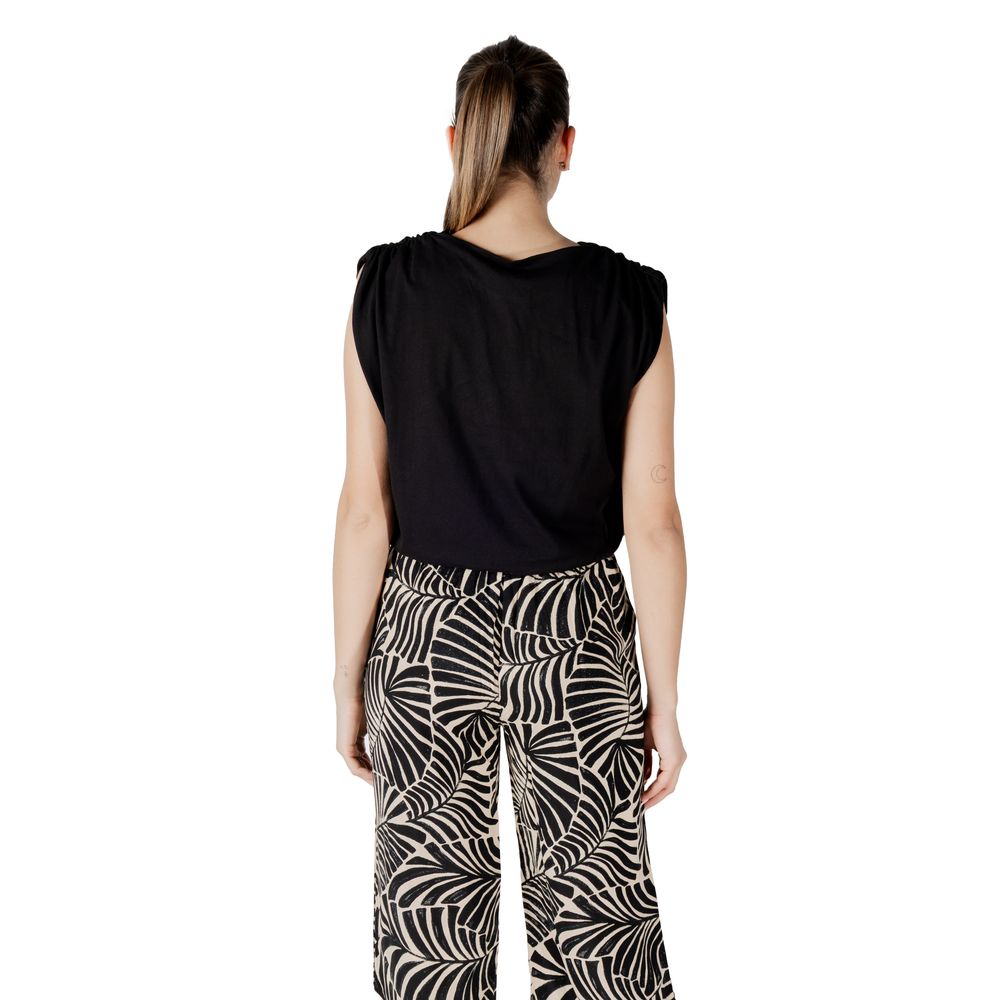 Jacqueline De Yong Black Cotton Top LUNESCAPE