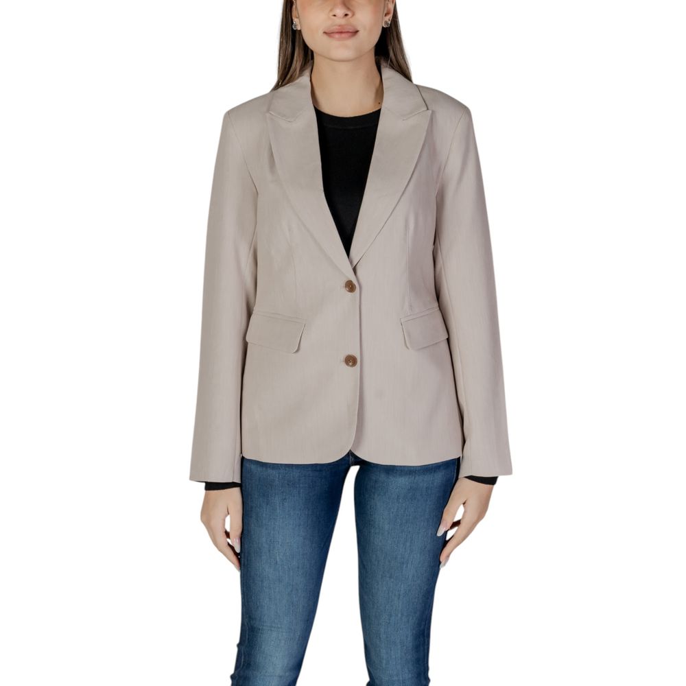 Only Beige Recycled Polyester Blazer LUNESCAPE