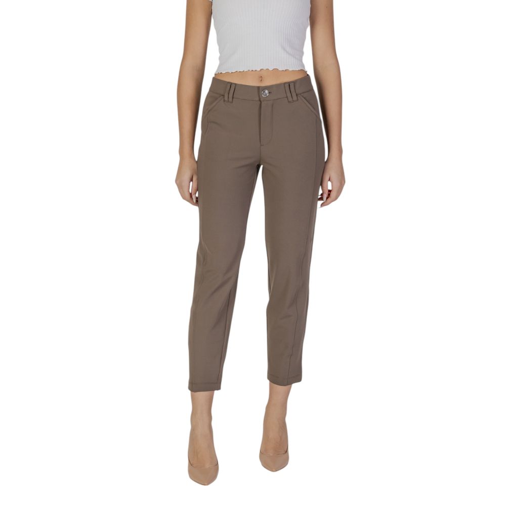 Street One Brown Polyester Pant LUNESCAPE