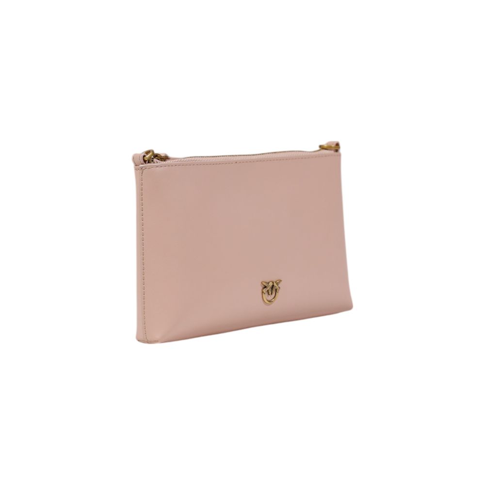 PINKO Pink Leather Clutch Bag LUNESCAPE