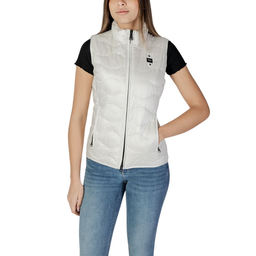 Blauer White Polyamide Sleeveless Jacket