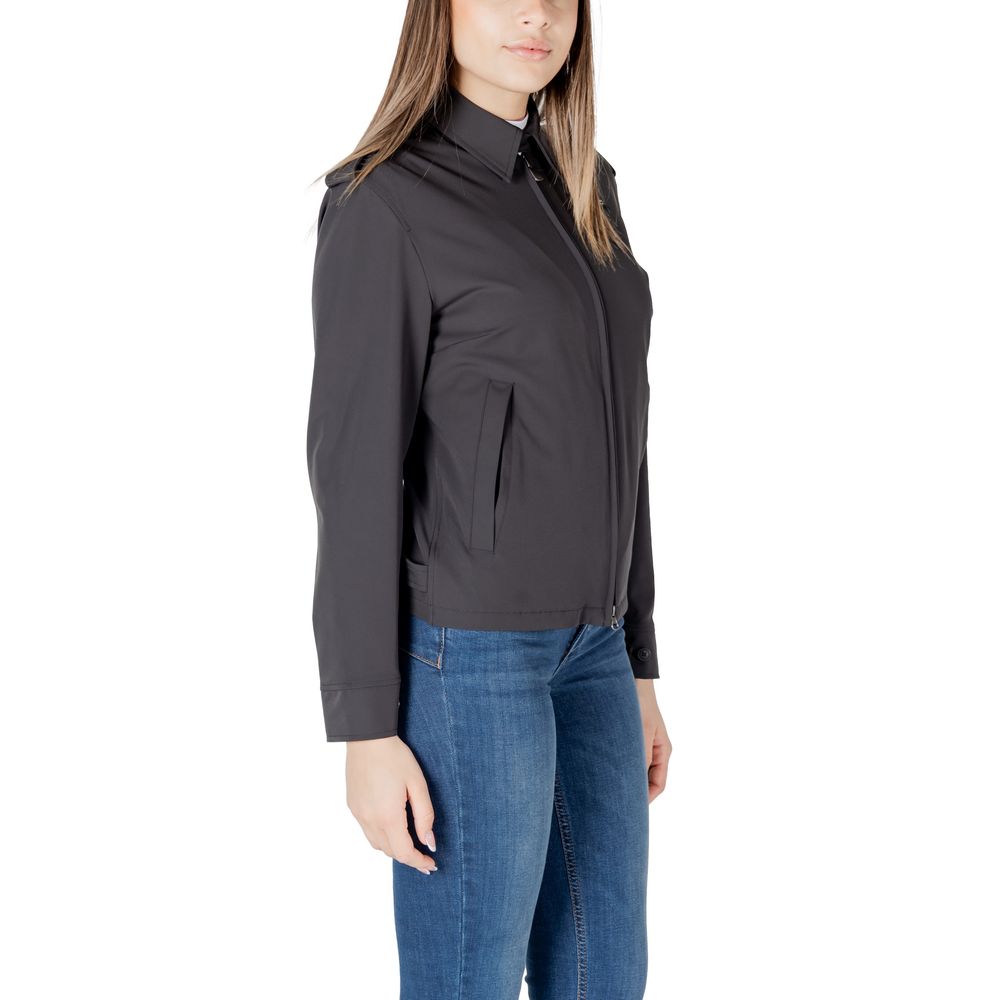 Blauer Black Polyamide Biker Jacket